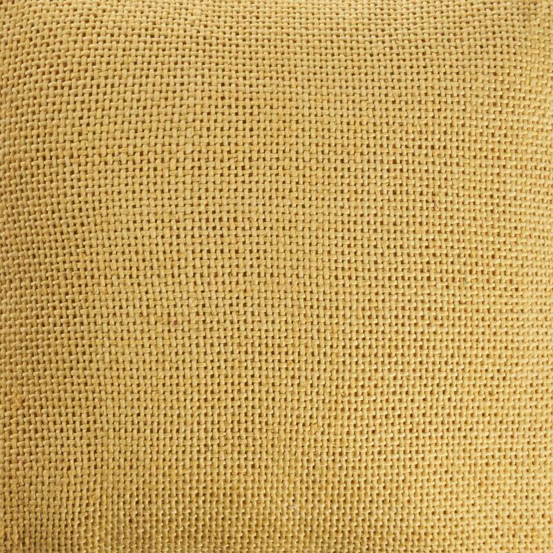 Hand-Stitched Solid Cotton Throw Pillow Cover - 18" - Yellow