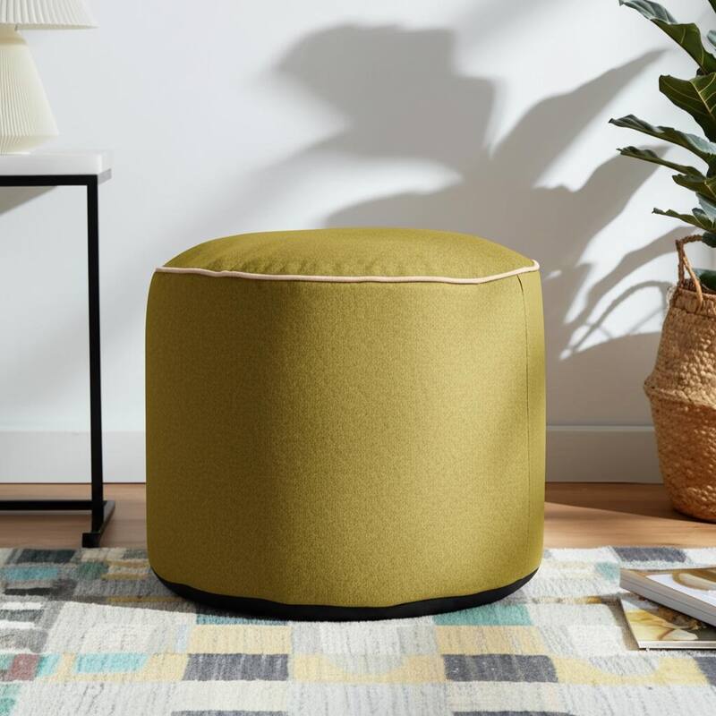 Qiviut Green Tall Pouf
