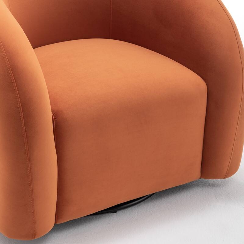 SEYNAR Modern Glam Velvet 360 Degree Swivel Accent Armchair with Tufted Back Set of 2
