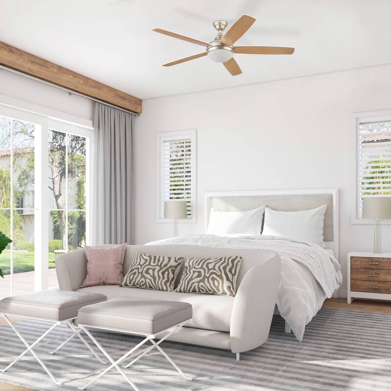 52" Prominence Home Ashby Contemporary Indoor LED Ceiling Fan with Light and Remote Control