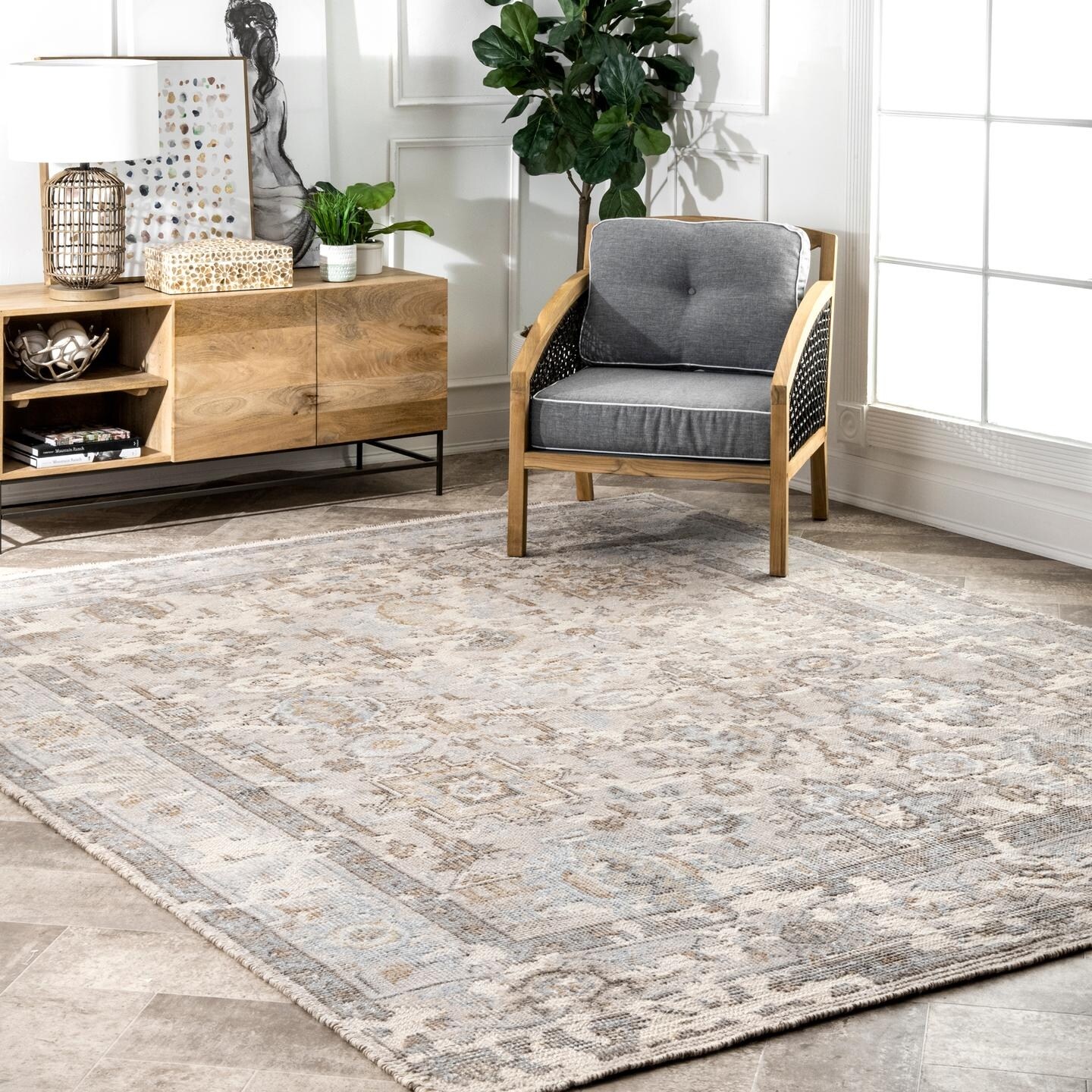 Shop Nuloom Joselyn Vintage Oriental Hand Knotted Wool Area Rug