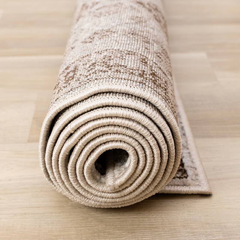 Covington Collection - Brown/Beige/Cream Classic Area Rug