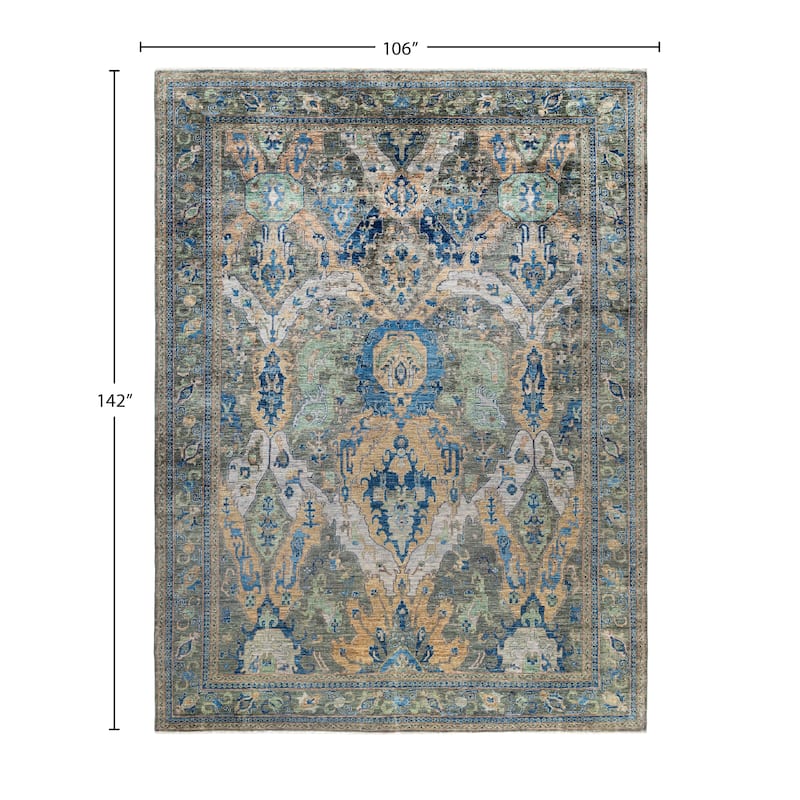 Serapi One-of-a-Kind Hand-Knotted Area Rug - Gray - 8' 10" x 11' 10"