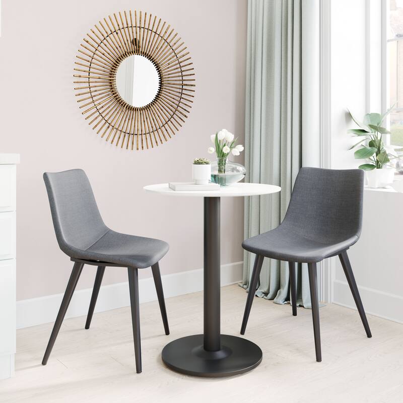 Dining Chair (Set of 2) - Product (in) : 18.5" W x 20.1" D x 31.9" H - Gray, Black