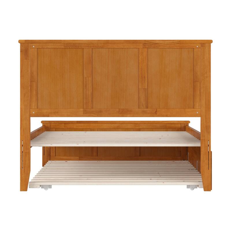 AFI Madison Full Size Platform Bed with Matching Footboard & Full Trundle