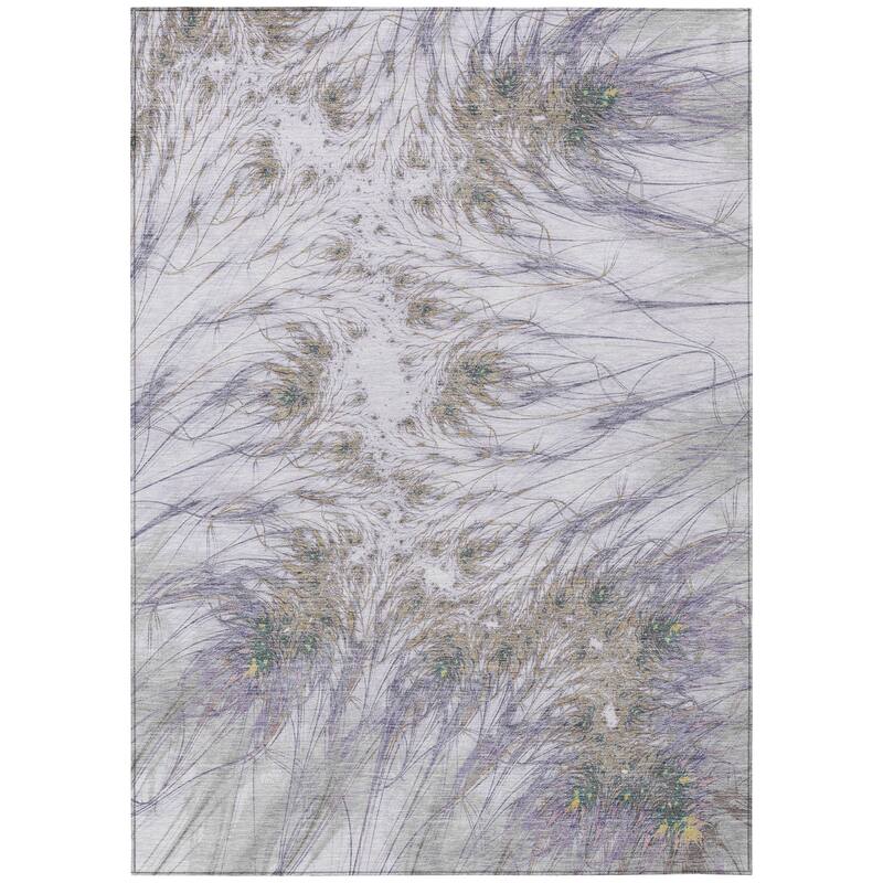 Machine Washable Indoor/ Outdoor Modern Cheraw Chantille Rug