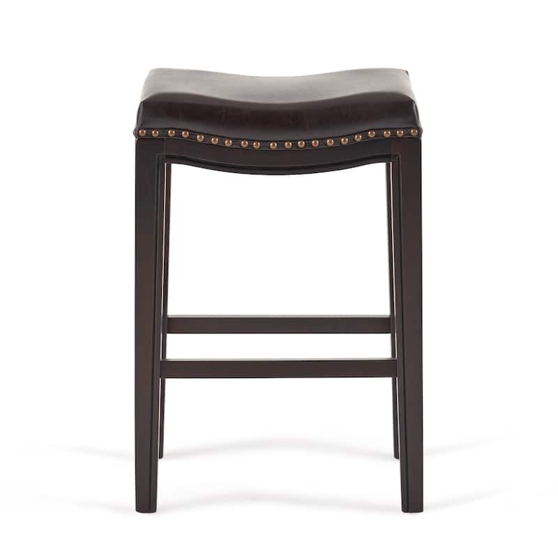 Avondale Contemporary Studded Counter Stool (Set of 2) by Christopher Knight Home