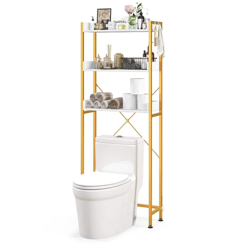 Costway 3-Tier Over-The-Toilet Bathroom Shelf Metal Frame Space Saver - See Details
