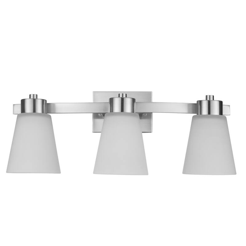 Prominence Home Fairendale Traditional Farmhouse Bathroom Vanity Light, Brushed Nickel - Brushed Nickel