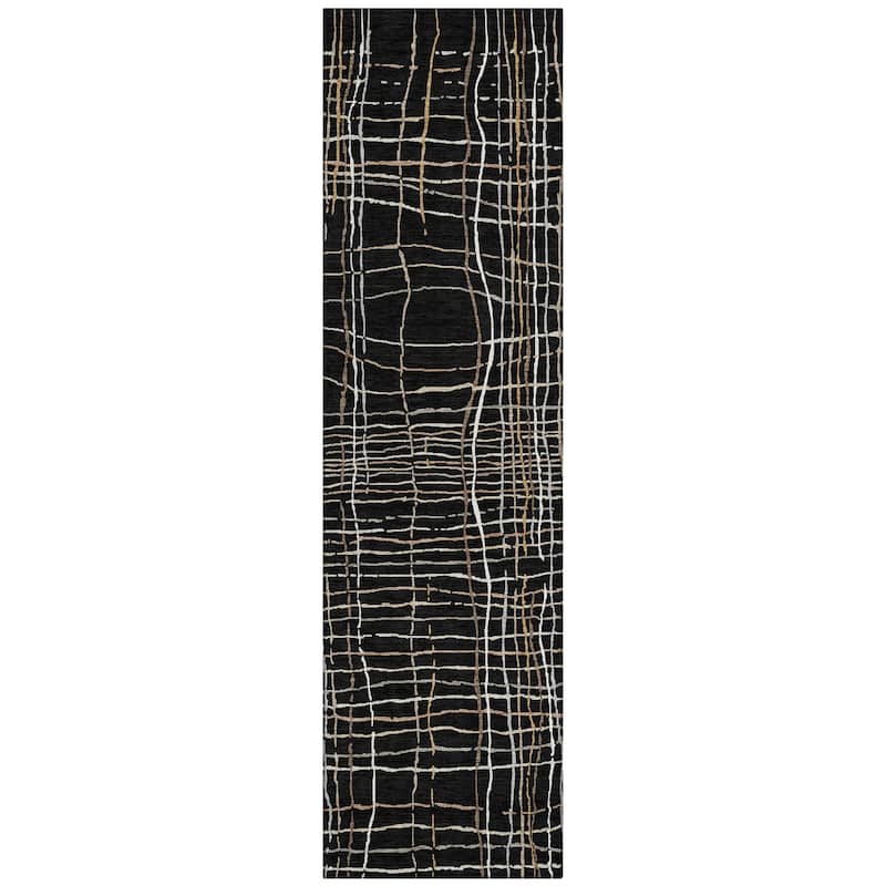 Machine Washable Indoor/ Outdoor Modern Century Chantille Rug