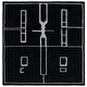 preview thumbnail 7 of 19, SAFAVIEH Handmade Fifth Avenue Jodie Mid-Century Modern Wool Rug 6' Square - Black/Ivory - Square