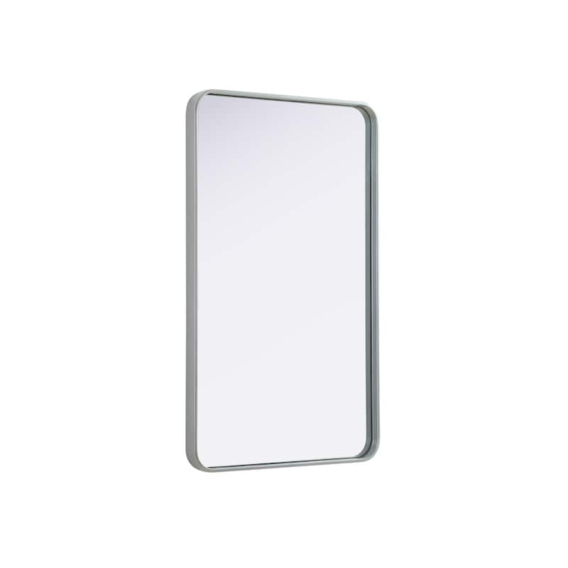 Elegant Lighting MR8A2440 Remy 24"W x 40"H Rectangular Flat Medium - Silver