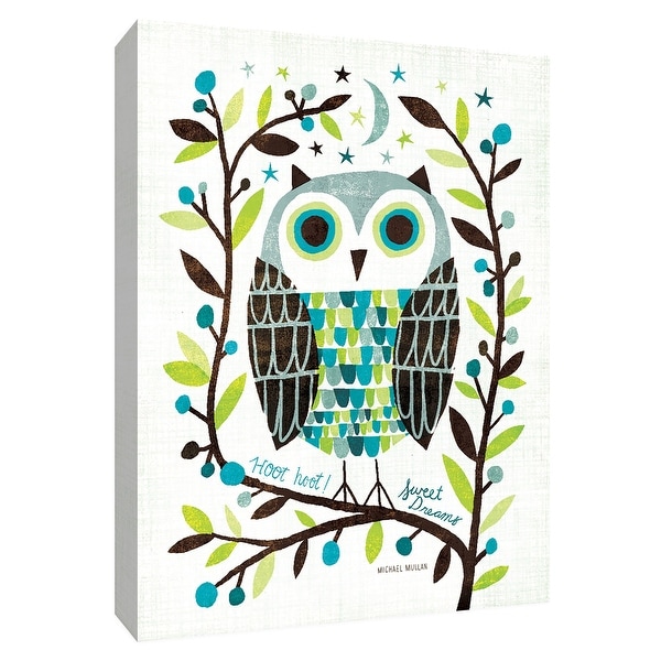 PTM Images 9-154900 PTM Canvas Collection 10" x 8" - "Night Owl I" Giclee Owls Art Print on Canvas