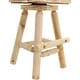 preview thumbnail 10 of 15, Sunnydaze Rustic Bar Stool - Log Cabin Style - Unfinished Wood Construction - 4'