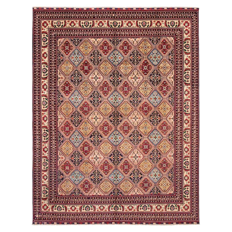 ECARPETGALLERY Hand-knotted Finest Khal Mohammadi Red Wool Rug - 9'10 x 12'10 - Red - 9'10 x 12'10