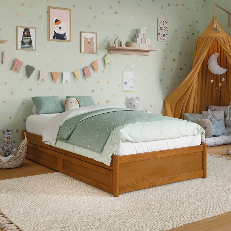 Barcelona Panel Platform Bed with Storage Drawers