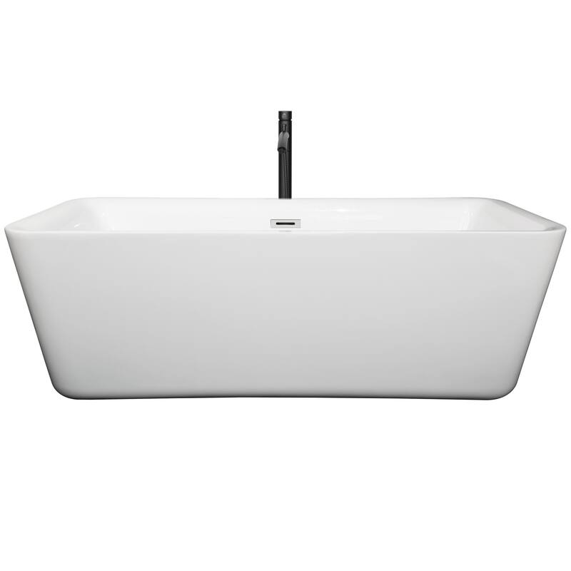 Wyndham Collection Emily 69" Free Standing Acrylic Soaking Tub with