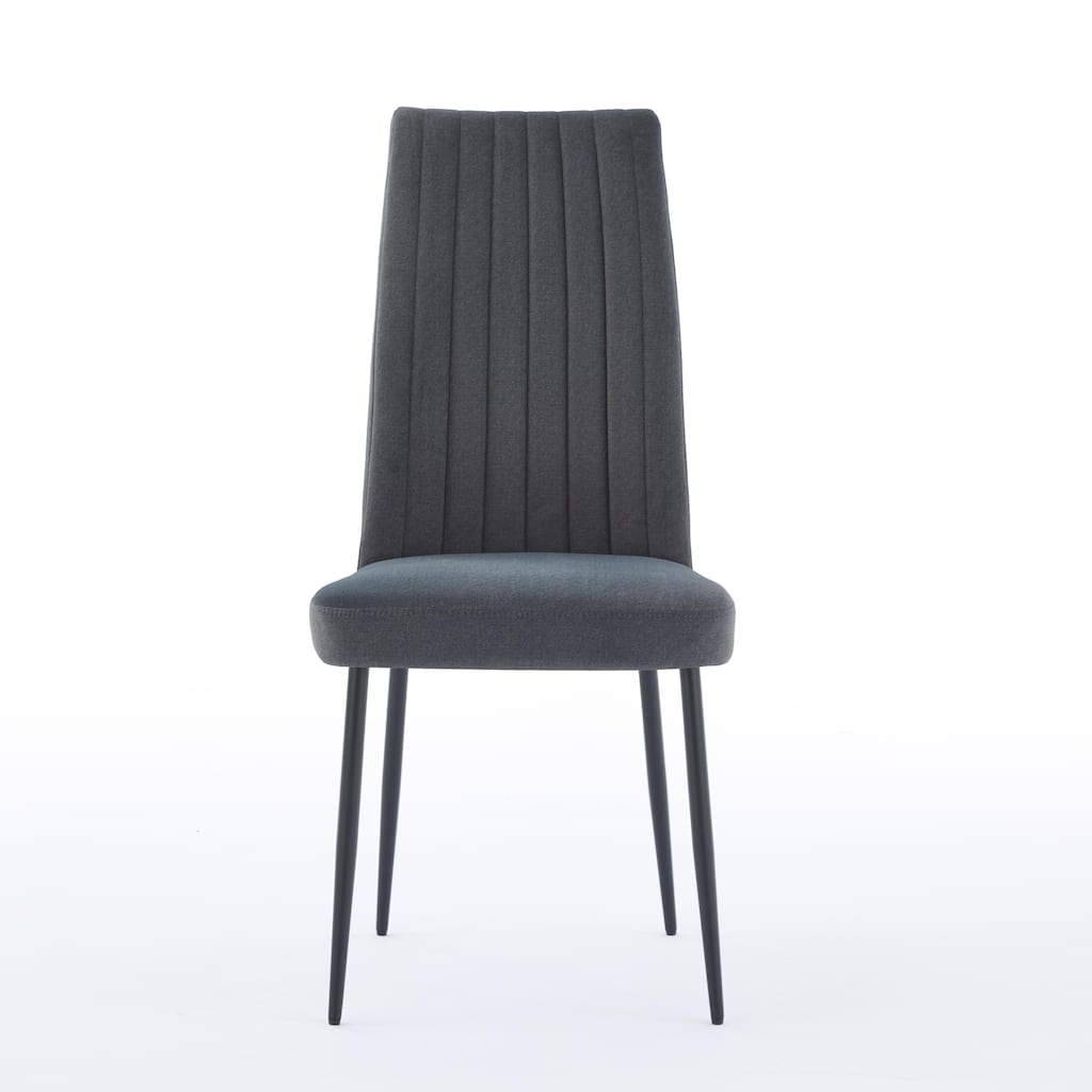 Modern Metal Frame Dining Chair Set of 2 with Sponge Seat 300lb Capacity 41.34" Height