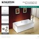 preview thumbnail 7 of 25, Kingston Brass 67-Inch Acrylic Rectangular Double Ended Freestanding Tub