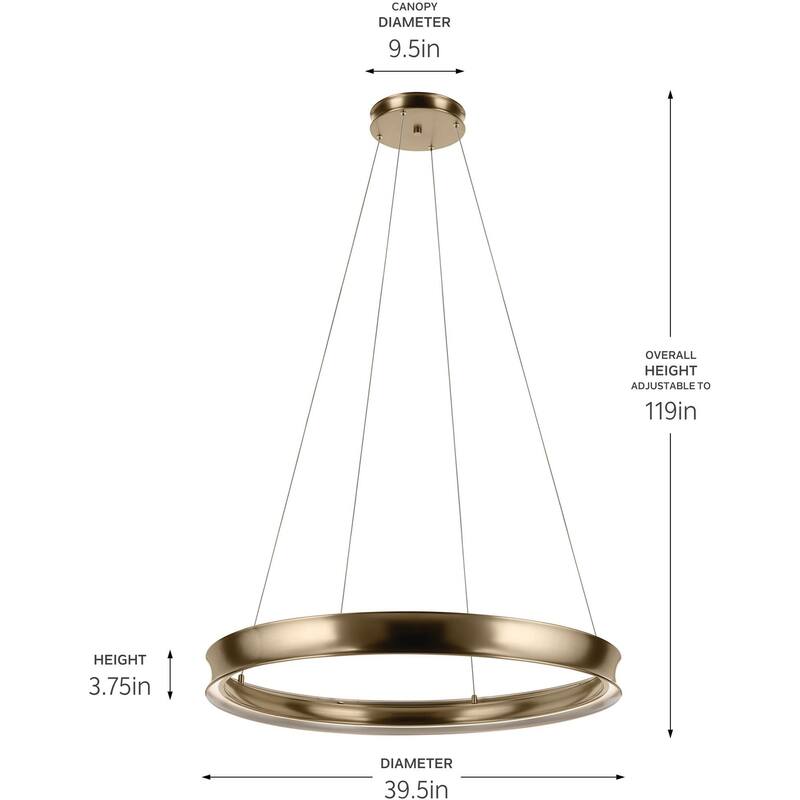 Kichler 52747LED Larousse 40" Wide LED Suspension Pendant