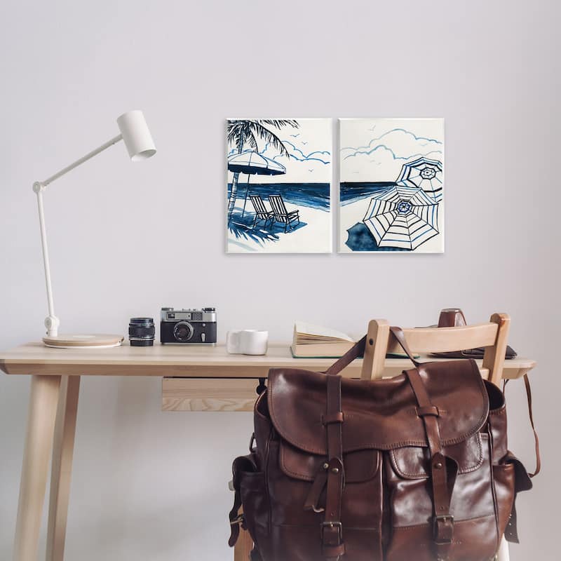 Stupell Tropical Ocean Views Wall Plaque Art Design By Carol Robinson (Set of 2)