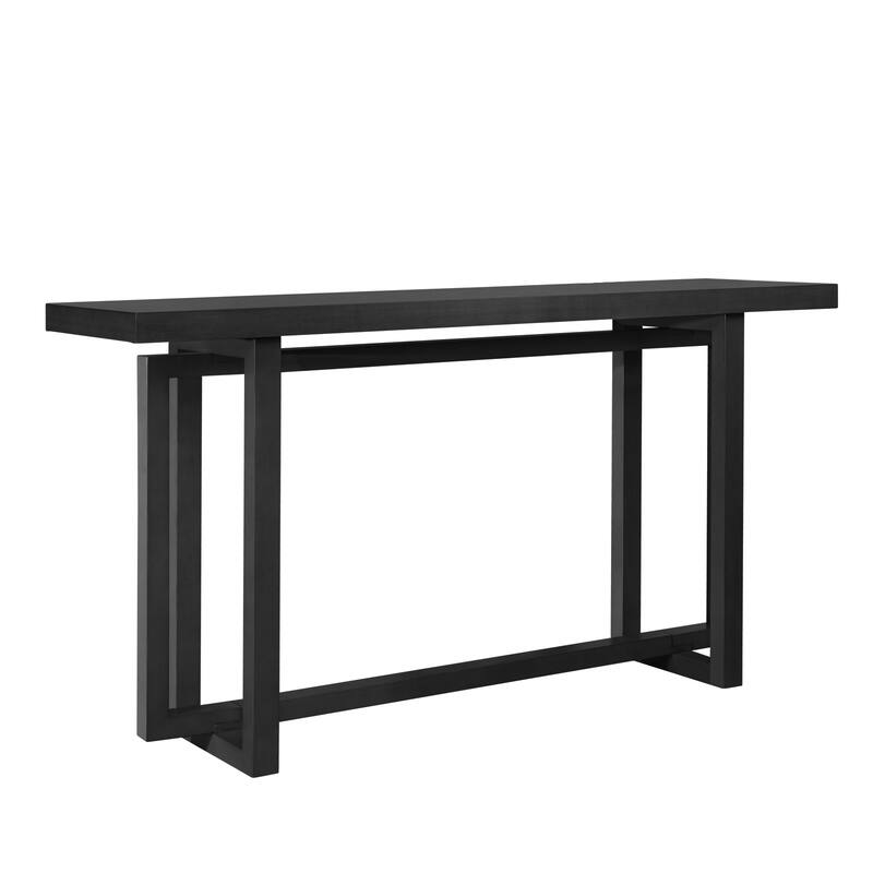 Modern Narrow Console Table, Sofa Side Table with Space-Saving Design, for Hallway Living Room, Foyer, Black