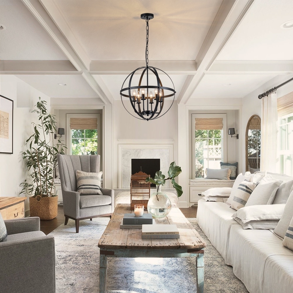 Starsky 6-Light 20.47inch Modern Farmhouse Globe Ceiling Lights
