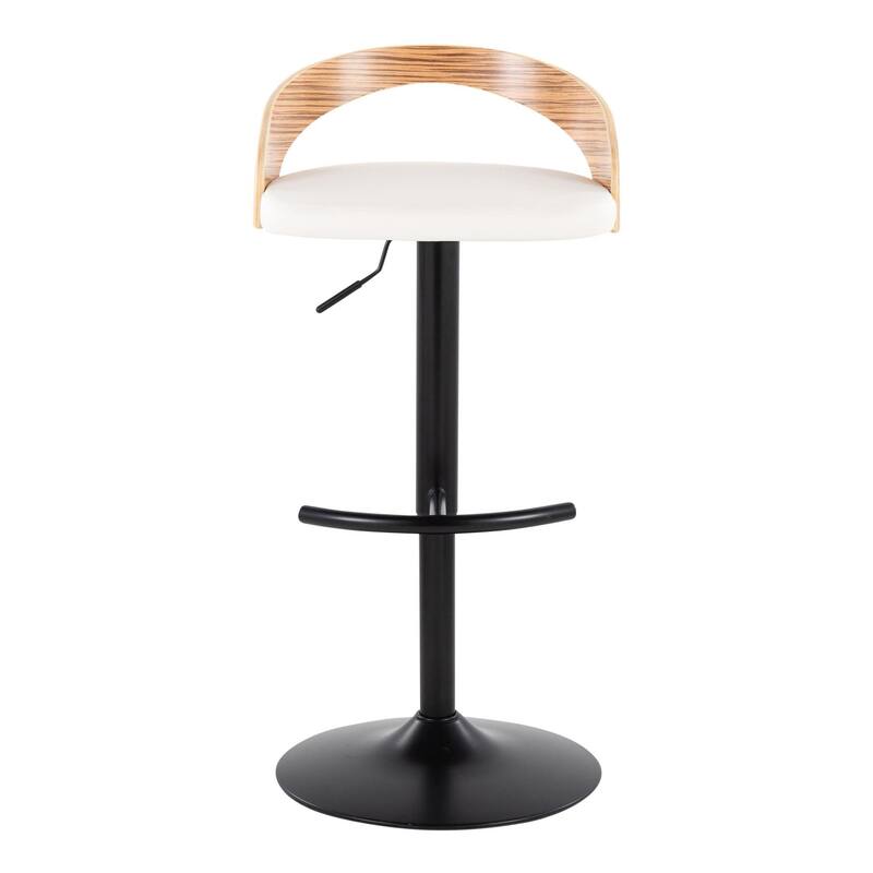 Grotto Adjustable Barstool with Back Base- Set Of 3