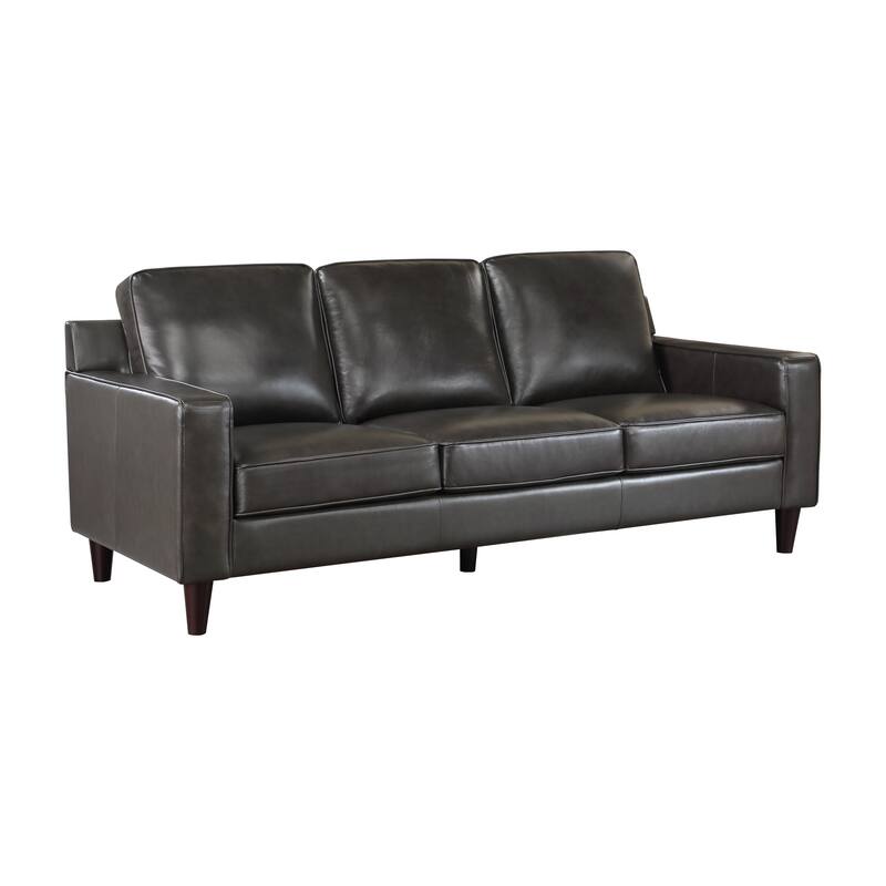 Belen Leather Match Living Room Sofa - Grey
