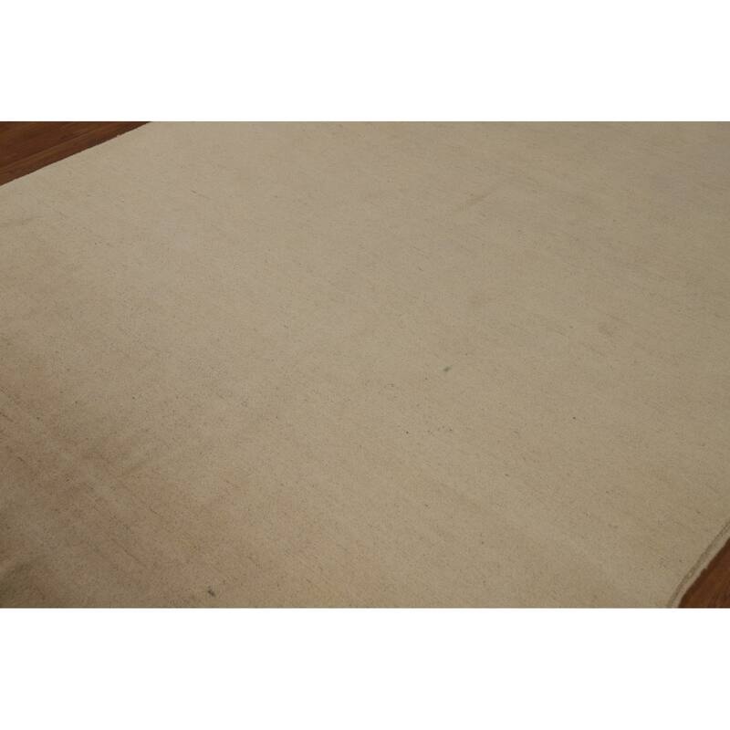 Modern Gabbeh Oriental Area Rug Handmade Solid Wool Carpet - 6'2"x 8'2"