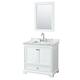 Option White / White Carrara Marble Top / Polished Chrome
