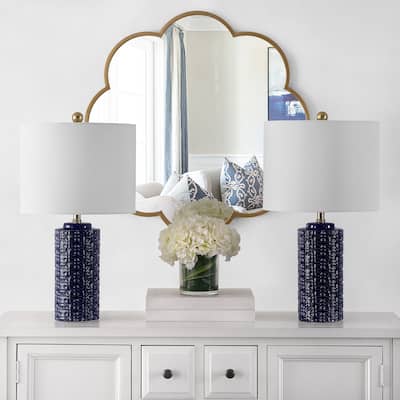 SAFAVIEH Lighting 24-inch Artef Ceramic Table Lamp (Set of 2)