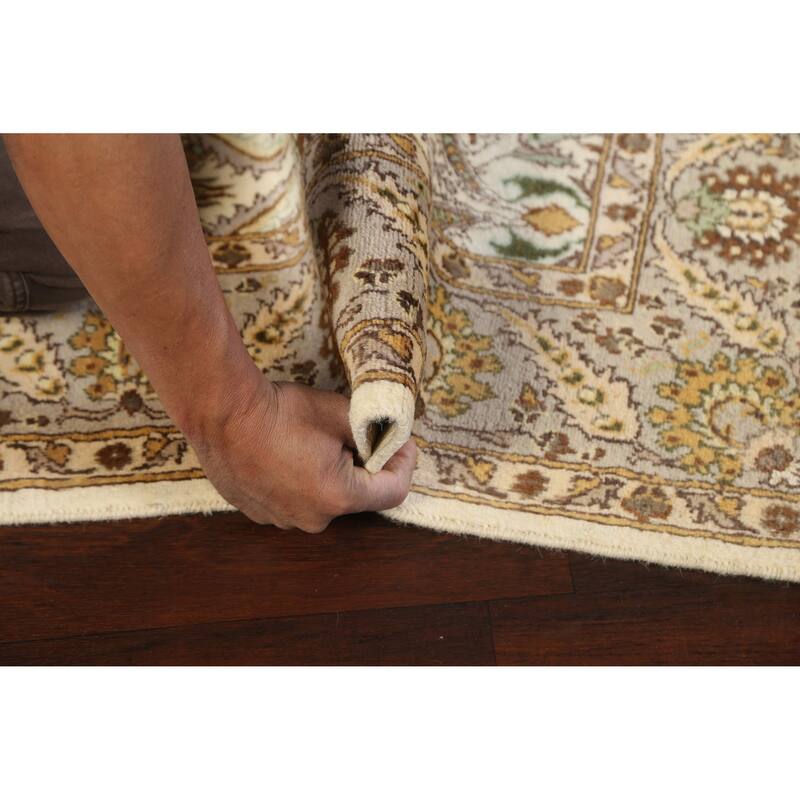 Wool/ Silk Vegetable Dye Tabriz Oriental Area Rug Hand-knotted Carpet - 4'0" x 6'4"