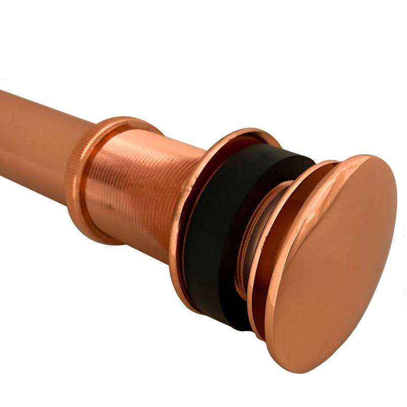 1.5-in Non-Overflow Pop-up Bathroom Sink Drain in Polished Copper (D-208PC)