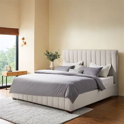 Queen Size Modern Bed Frame Upholstered Queen Bed Frame Platform