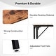 preview thumbnail 5 of 6, 55'' Counter Height Bar Dining Table with Metal Frame Rectangular Pub Sofa Table for Kitchen ,Living Room