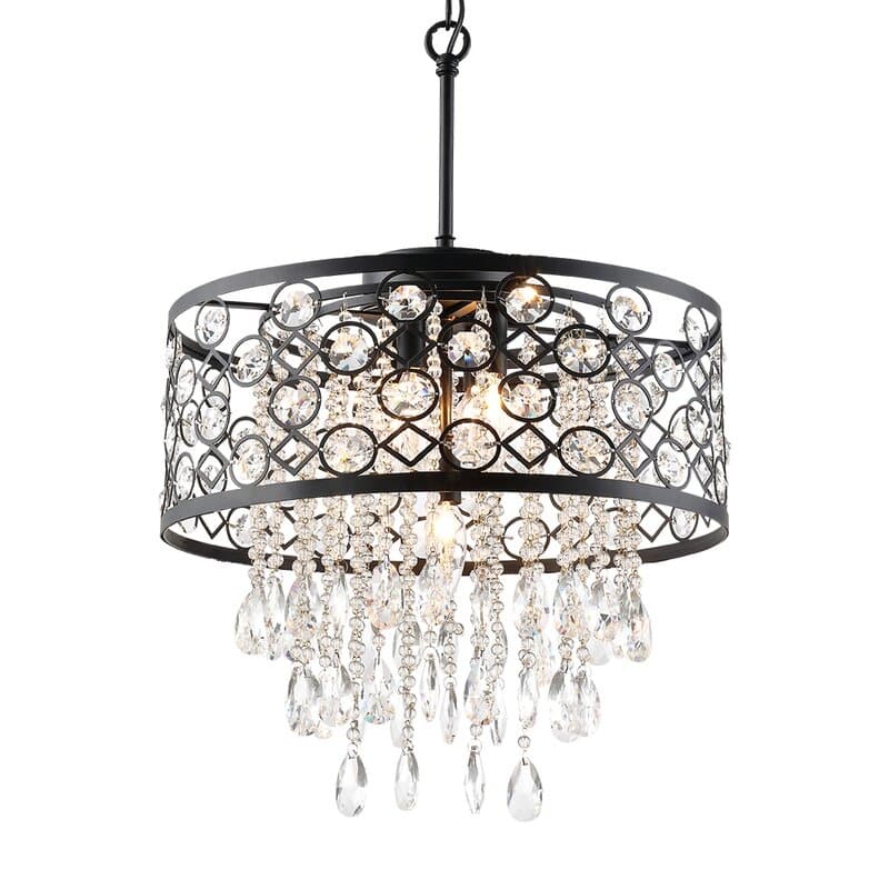 Maxax 5 - Light Lantern Drum Chandelier with Crystal Accents