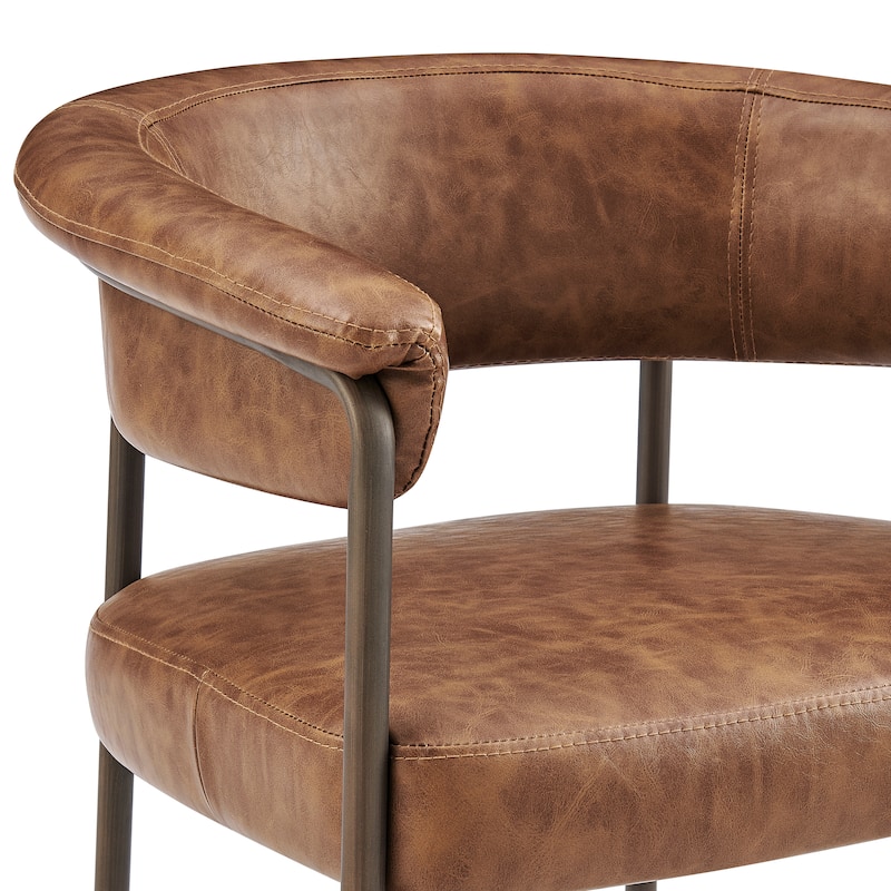 NPD Furniture Kaiden Faux Leather Counter Stool (Set of 2)