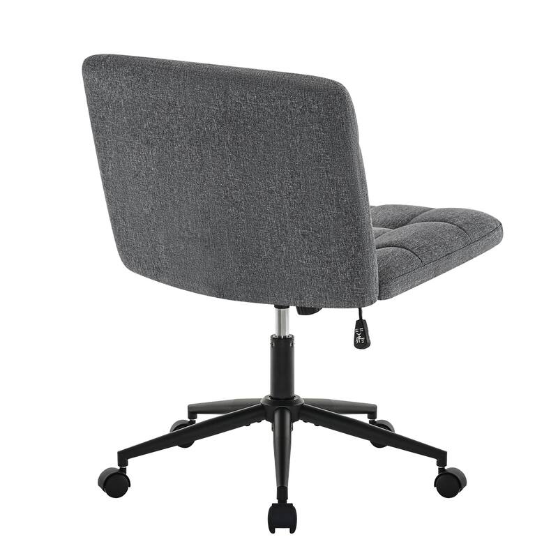 Home Office Desk Chair with Wheels,Armless Desk Chair with Lumbar Support,Height 360° Rolling Swivel Chairs,Linen