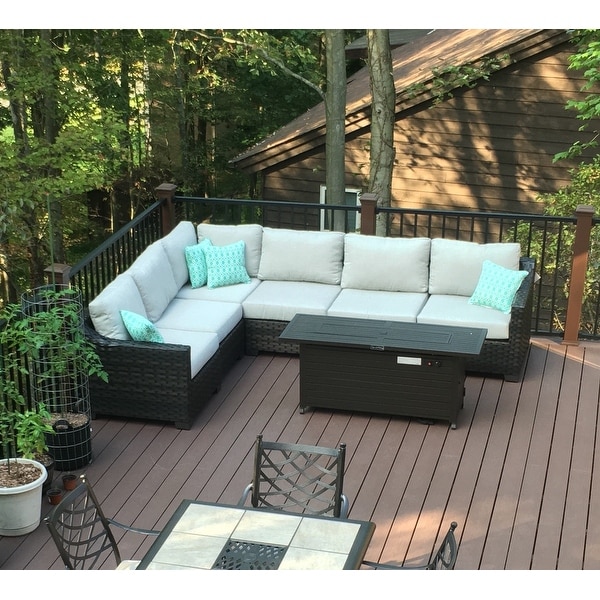 Top Product Reviews For Kathy Ireland River Brook Wicker 6 Piece Patio Furniture Set 27613070 Overstock
