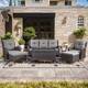Option Brown Wicker Grey Cushion