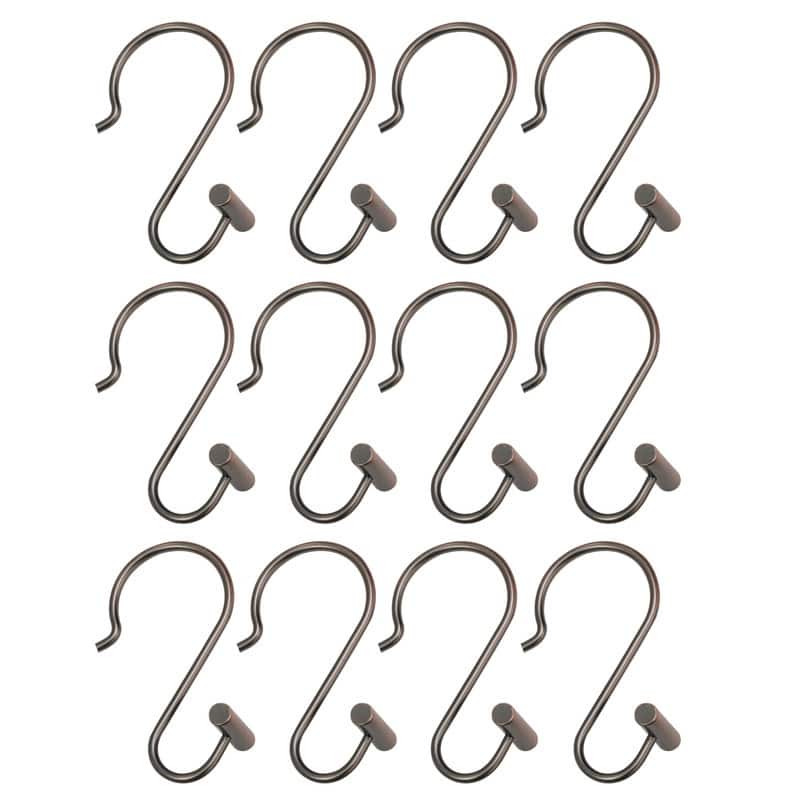 Utopia Alley Shower Rings Hooks, Shower Curtain Rings Hooks for Bathroom, Rust Resistant Shower Curtain Hooks Rings, Set of 12