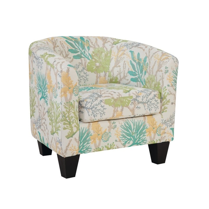 Grafton Home Enzo Upholstered Accent Barrel Chair - Under the Sea