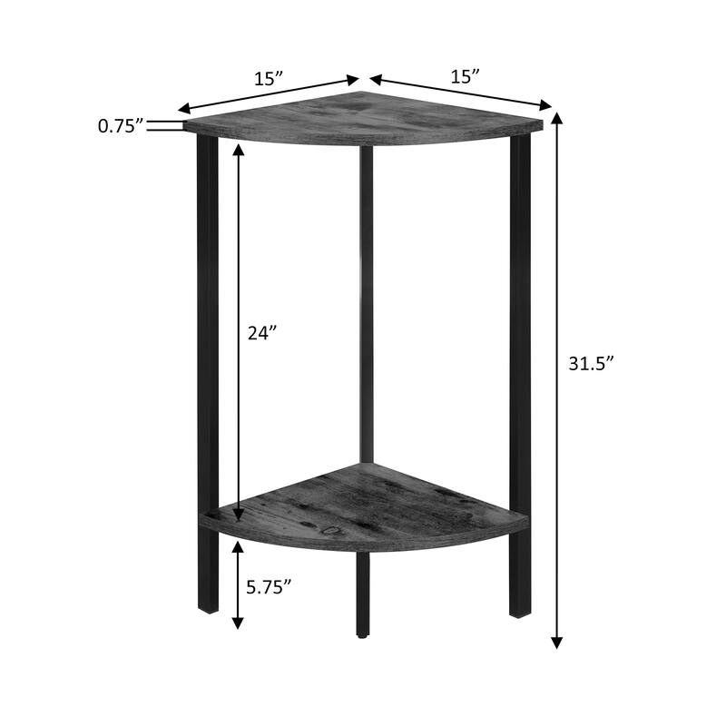 Convenience Concepts Graystone 31 inch 2 Tier Corner Plant Stand