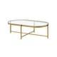 Gold coffee table glass charrot table oval end table - Bed Bath ...