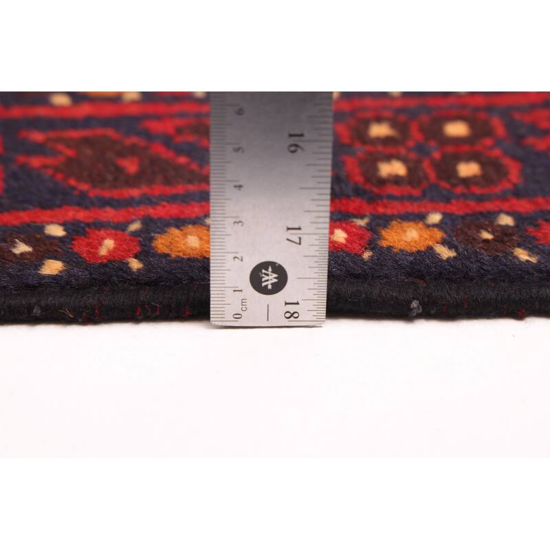 ECARPETGALLERY Hand-knotted Teimani Red Wool Rug - 3'3 x 6'6