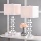 preview thumbnail 1 of 19, SAFAVIEH Lighting 28 inch Crystal Deco Crystal Table Lamp (Set of 2)