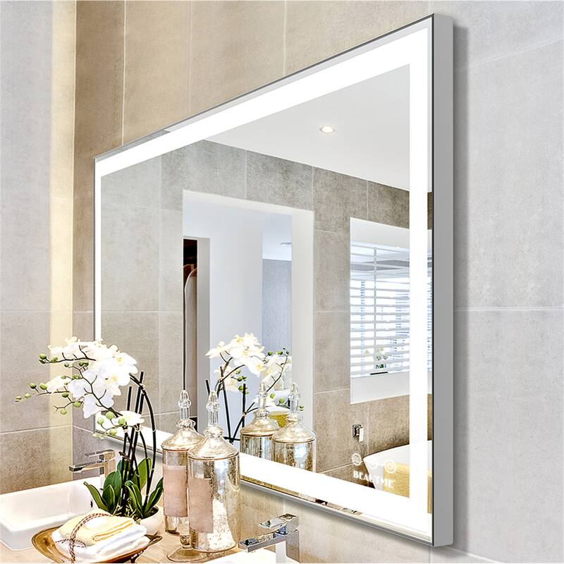 30" x 36" Smart LED Bathroom Wall Mirror with Memory,Anti-Fog Switch
