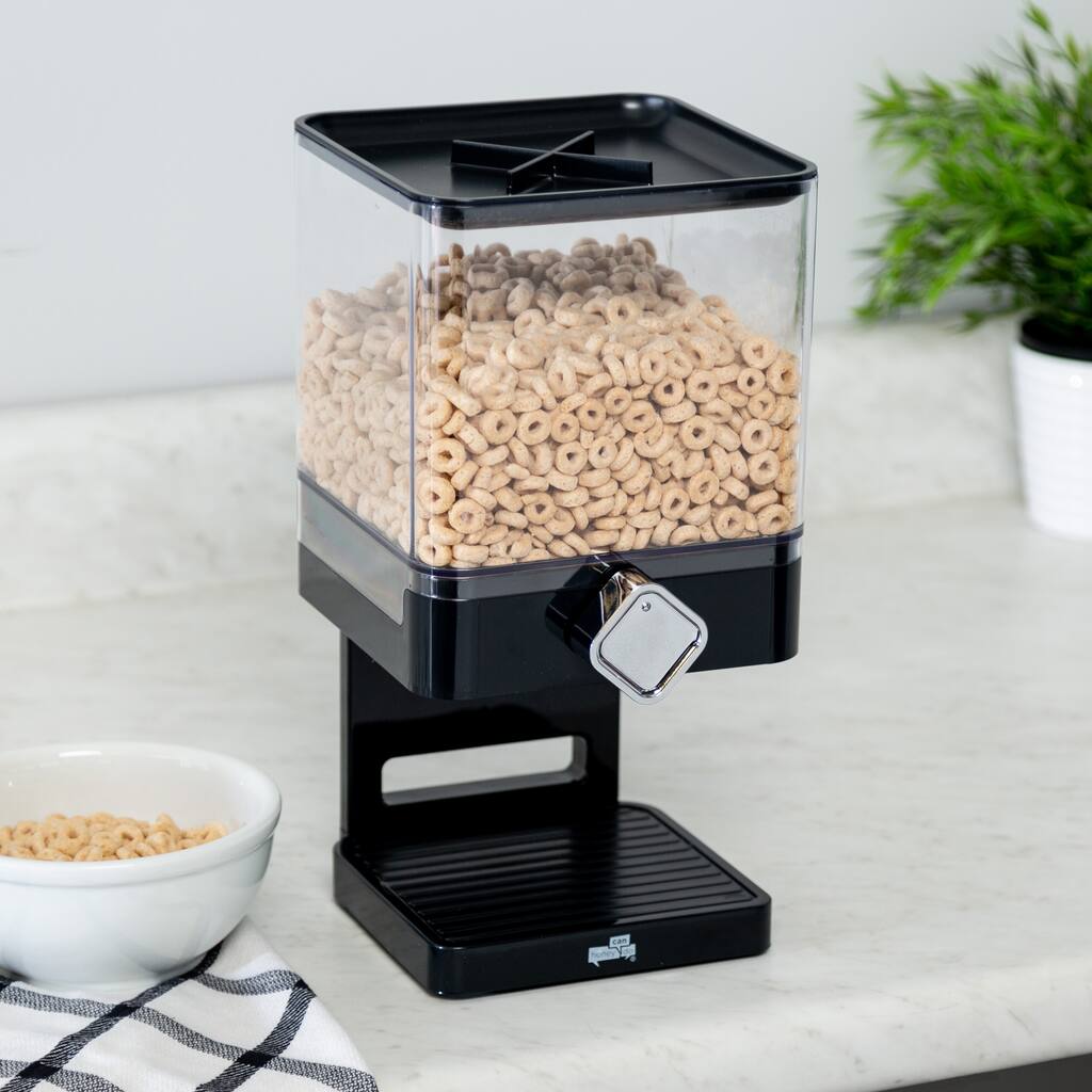 Honey-Can-Do Black 17.5 Oz Compact Single Dry Food Dispenser