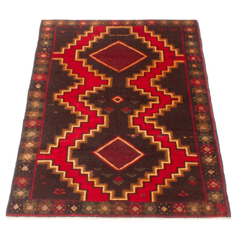 ECARPETGALLERY Hand-knotted Baluch Dark Grey Wool Rug - 3'4 x 5'10